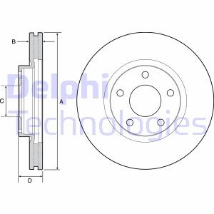 Тормозной диск - Delphi BG4562C