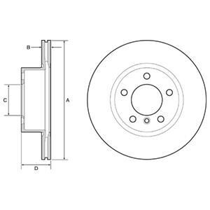 Гальмівний диск - Delphi BG4645C