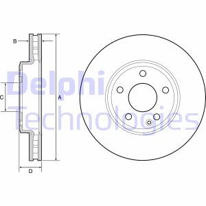 Гальмівний диск - (2464210112, A2464210112) Delphi BG4646C