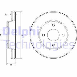 Тормозной диск - Delphi BG4742C