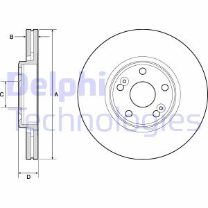 Тормозной диск - Delphi BG4746C