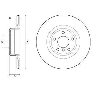 Тормозной диск - Delphi BG4755C