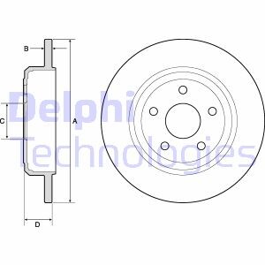 Тормозной диск - (52124763AB) Delphi BG4772C