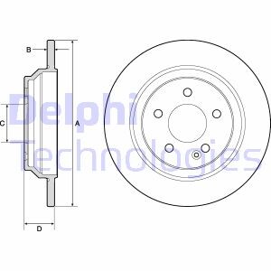 Tarcza ham.tyl mercedes vito w447 14- - (4474230012, 4474230412, A4474230012) Delphi BG4811C