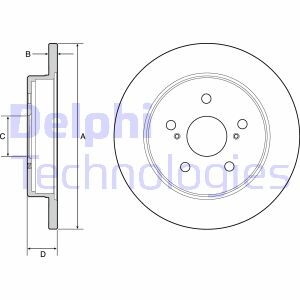 Тормозной диск - Delphi BG4928C