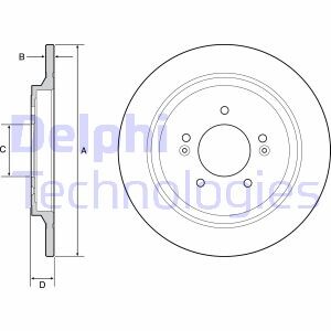 Tarcza ham.hyundai tucson 15- tyl - (58411D7700) Delphi BG4932C