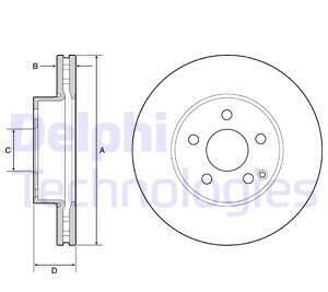 Гальмівний диск - Delphi BG4945C