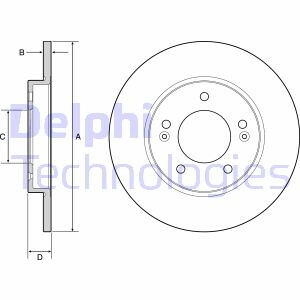 Tarcza ham. HYUNDAI I30 - Delphi BG4949C