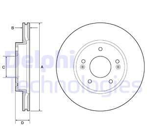 Гальмівний диск - Delphi BG4955C