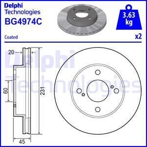 Гальмівний диск - Delphi BG4974C