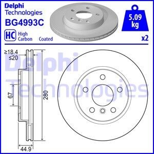 Tarcza ham.przod - (34116866293, 34116861649) Delphi BG4993C