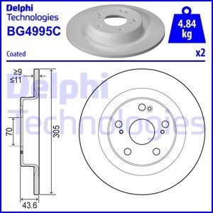 Гальмівний диск - Delphi BG4995C