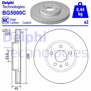 Гальмівний диск - (31423722) Delphi BG5000C