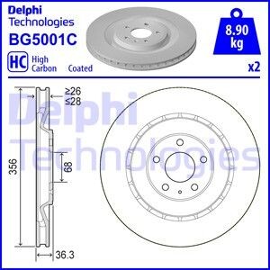 Гальмівний диск - Delphi BG5001C