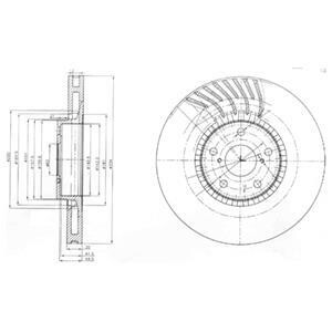 Гальмівний диск - (4351622010, 4351630020) Delphi BG9011