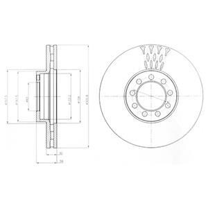 Тормозной диск - Delphi BG9062