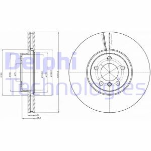 Тормозной диск - Delphi BG9063C