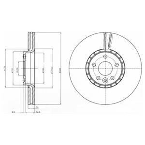 Гальмівний диск - (31277342, 31381986, 31471034) Delphi BG9085