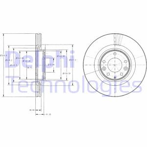 Гальмівний диск - (td133325x, eh143325x, eh143325xa) Delphi BG9104