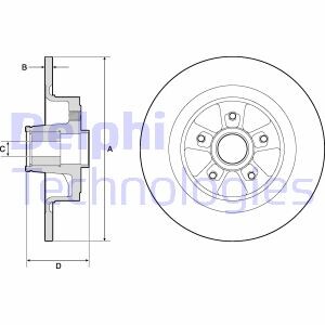 Тормозной диск - Delphi BG9136RS