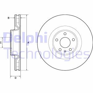 Тормозной диск - (4G0615301C) Delphi BG9172C