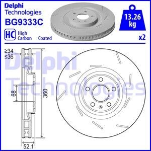 Tarcza ham.przod lewa - (95B615301E, 95B615301G, 95B615301J) Delphi BG9333C