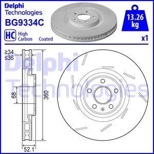 Tarcza ham.przod prawa - (95B615302E, 95B615302G, 95B615302J) Delphi BG9334C