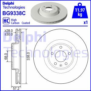 Tarcza ham. AUDI Przуd 05/2016> - (l8W0615301AB, 8W0615301AB, 8W0615301P) Delphi BG9338C