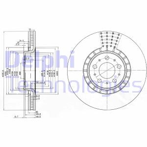 Тормозной диск - (30657301) Delphi BG9783C