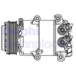 Kompresor klim.ford focus iii 12- - (1774907, 1855762, AV1119D629BA) Delphi CS20466