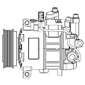 Kompresor klim.audi a4 04- - (4F0260805AB, 4F0260805AF, 4F0260805D) Delphi CS20474