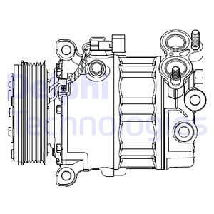 Компрессор кондиционера - Delphi CS20512