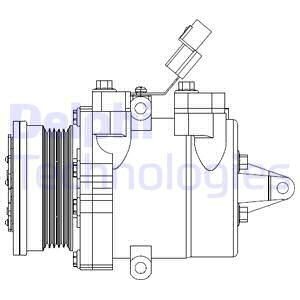 Kompresor klim.mitsubishi colt 08- - (7813A138, MR568860, MR7813A138) Delphi CS20534