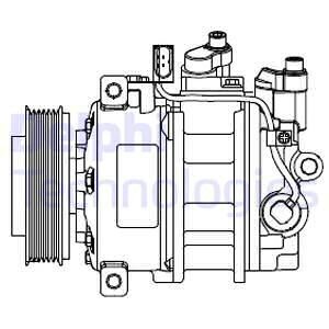 Kompresor klim.audi a4 00- - (4B0260805H, 8E0260805F, 8E0260805S) Delphi CS20546