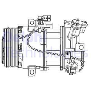 KOMPRESOR KLIM.RENAULT CLIO IV 12- - (926000217R) Delphi CS20550 (фото 1)