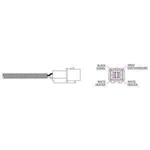 Лямбда-зонд (кількість дротів 4, 460мм) HYUNDAI COUPE II, GRANDEUR, HIGHWAY, SANTA FÉ I, SANTA FÉ II, SONATA IV, TIBURON, TRAJET, TRAJET/MINIVAN, TUCSON, XG 2.5/2.7 12.98-12.12 - Delphi ES10883