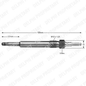 Свеча накаливания - Delphi HDS363