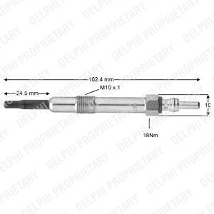 Свеча накаливания - Delphi HDS382