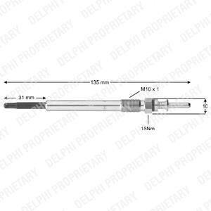 Свеча накаливания - Delphi HDS384