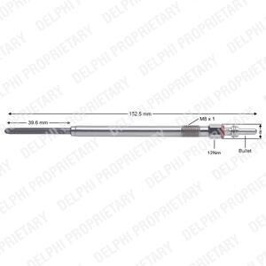 Свеча накаливания - (5960K4, 5960A4, 5960A3) Delphi HDS419