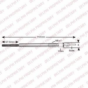 Свеча накаливания - Delphi HDS424