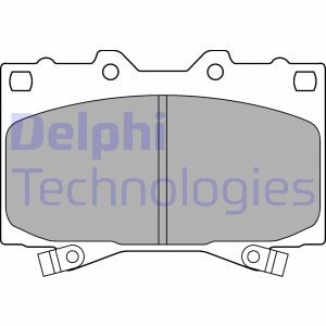 Комплект тормозных колодок, дисковый тормоз - Delphi LP1308