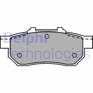 Комплект тормозных колодок, дисковый тормоз - Delphi LP1456