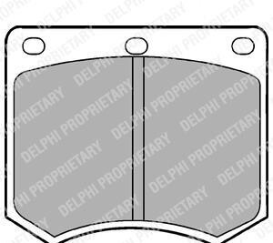 Комплект тормозных колодок, дисковый тормоз - (5015924, 1595913, 1576331) Delphi LP154