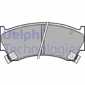 Комплект тормозных колодок, дисковый тормоз - (410600M991, 410600M892, 1N103328Z) Delphi LP1590