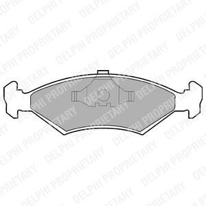 Комплект тормозных колодок, дисковый тормоз - Delphi LP204