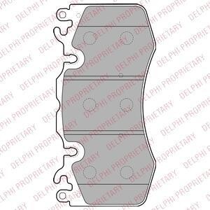 Комплект тормозных колодок, дисковый тормоз - Delphi LP2187