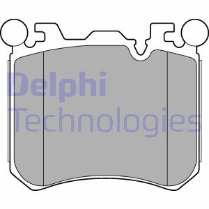 Комплект тормозных колодок, дисковый тормоз - Delphi LP2287