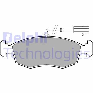 Комплект тормозных колодок, дисковый тормоз - Delphi LP2288