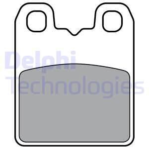 Комплект гальмівних колодок - ((77367680, 77368182)) Delphi LP3382